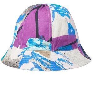 Folk London x Alfie Kungu new collection Abstract Purple and Blue Bucket Hat